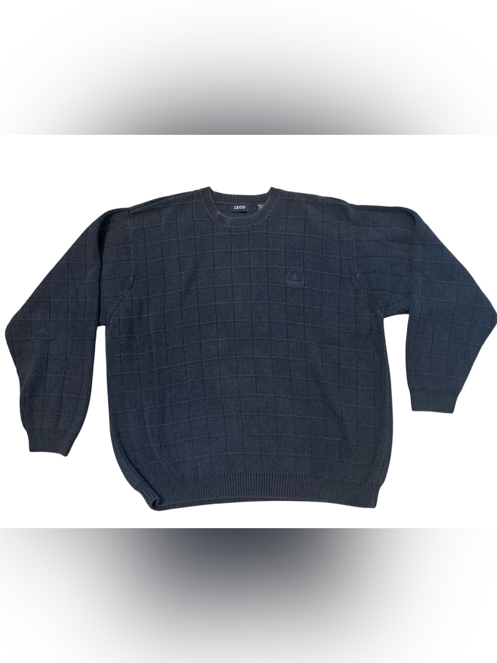 Izod Dark Blue Cotton Sweater, Vintage